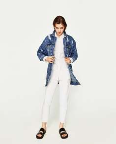 Куртка из денима длинная Zara