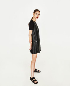 Сандалии из кожи с тиснением Zara