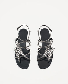 Сандалии с деталью «молния» Zara