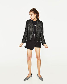 Куртка кожаная базовая Zara