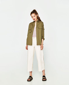 Плотная рубашка с помпонами Zara