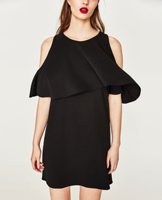 Платье с открытыми плечами Zara