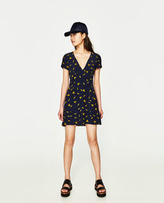 Платье с принтом «бананы» Zara