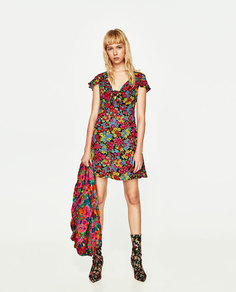 Короткое платье с узлом Zara