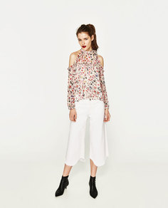 Рубашка с вырезами на плечах Zara