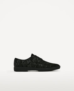 Черные кроссовки с камуфляжным принтом Zara