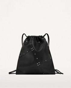 Черный рюкзак с заклепками Zara