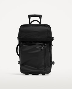 Многофункциональный черный чемодан-тележка Zara