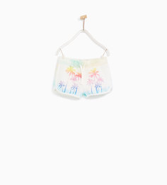 Шорты с принтом «пальмы» Zara