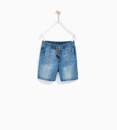 Шорты из денима со шнуром на талии Zara