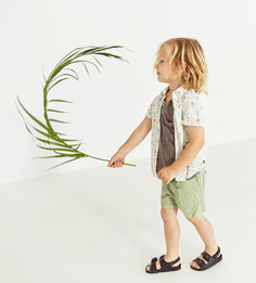 Рубашка с принтом «пальмы» Zara