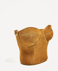 Кожаная сумка "корсет" Zara