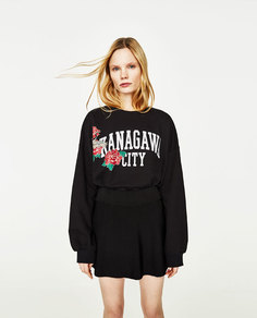 Толстовка с нашивками и надписью Zara