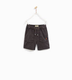 Комбинированные шорты с карманами Zara