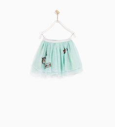 Юбка из тюля с нашивками Zara