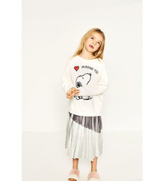 Юбка миди с металлизированной отделкой Zara