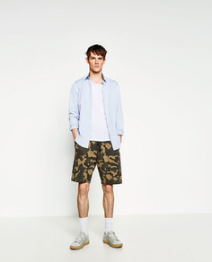 Шорты с камуфляжным принтом Zara