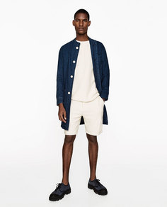 Шорты из буклированной ткани Zara