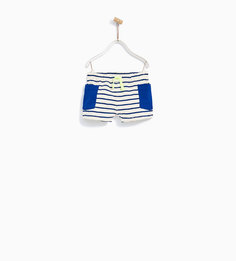 Шорты в полоску с карманами Zara