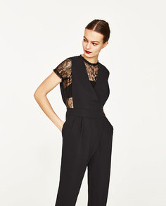Комбинезон с кружевными деталями Zara
