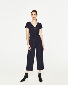 Укороченный комбинезон с молнией Zara
