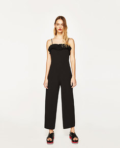 Укороченный комбинезон с воланами Zara
