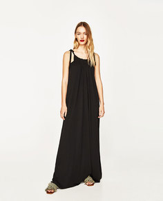 Длинное платье на бретелях Zara