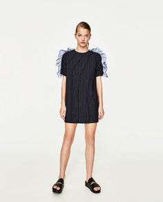 Платье в тонкую полоску Zara