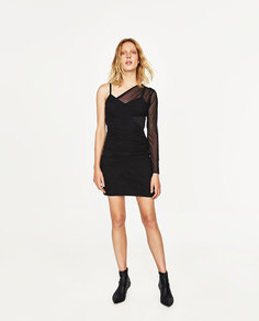 Платье с драпировкой Zara