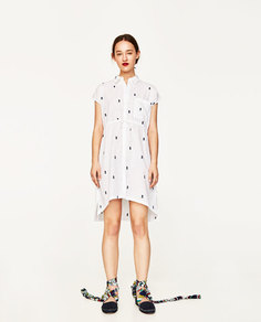 Платье-рубашка «ананасы» Zara