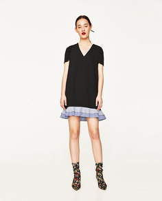 Платье с воланом по низу Zara