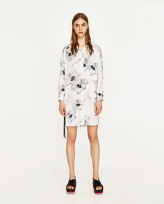 Туника со шнуровкой сбоку Zara