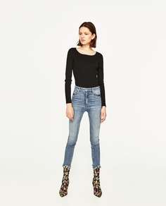 Джинсы с высокой посадкой Zara