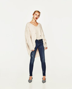 Облегающие джинсы с низкой посадкой Zara