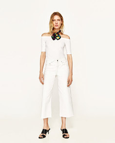 Футболка из трикотажа в рубчик Zara