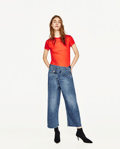 Базовая футболка из вискозы Zara