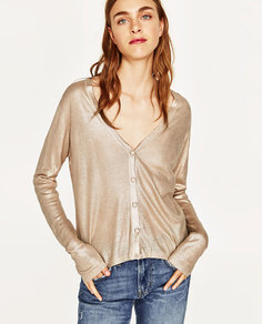 Кардиган с металлизированным эффектом Zara