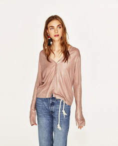 Кардиган с металлизированным эффектом Zara