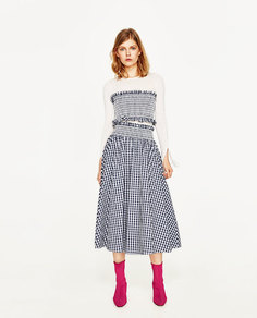 Юбка и топ в клетку виши Zara
