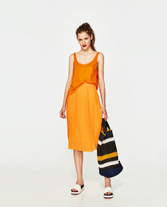 Плиссированная юбка миди Zara