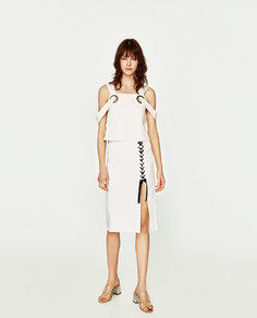Юбка миди с разрезом Zara