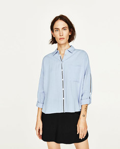 Рубашка в стиле oversize Zara