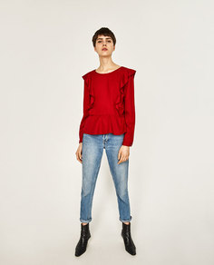 Рубашка с воланами Zara