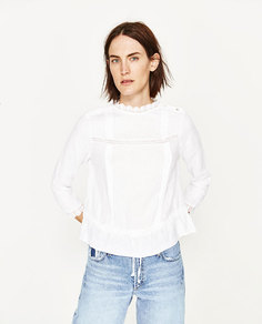 Льняная блуза Zara