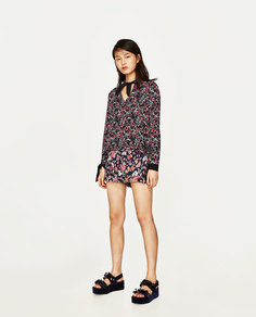 Блуза с цветочным принтом Zara