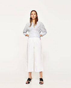 Блуза в полоску со шнуром Zara