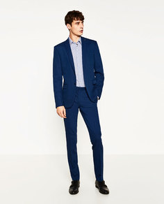 Костюмные брюки из ткани с эффектом "чинзато" Zara