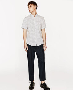 Рубашка с микропринтом Zara