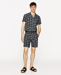 Рубашка с цветочным принтом Zara