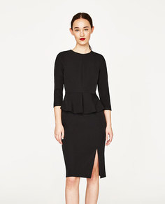 Платье-футляр с баской Zara
